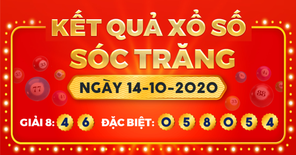 Kết quả xổ số Sóc Trăng ngày 14/10/2020